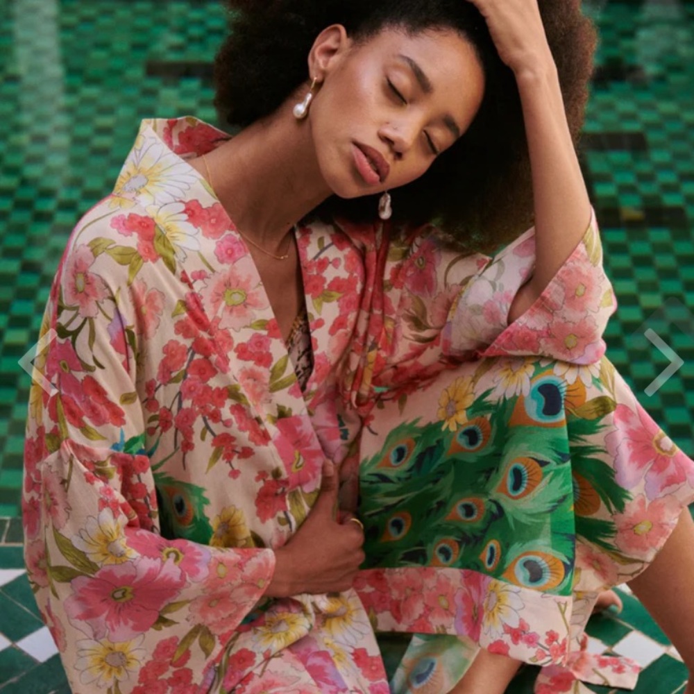 Spell Madame Peacock Kimono - M/L NWT - Picture 2 of 15